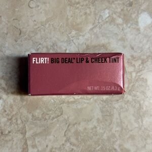 Flirt! Big Deal Lip & Cheek Tint Lipstick Blush 02 Tini Bikini New in Box